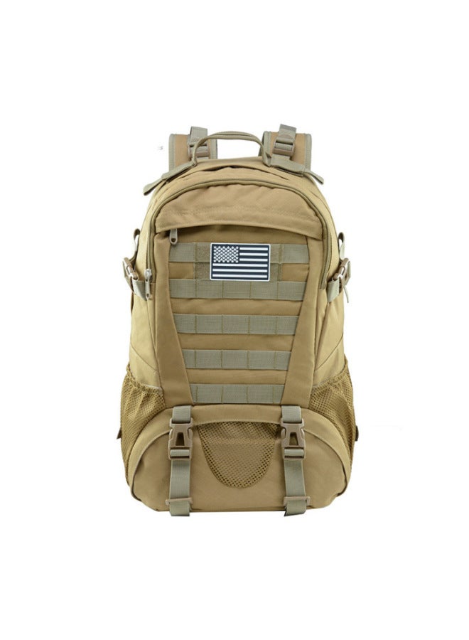 Men's Waterproof Casual Travel Camouflage Shoulder Bag Hiking Cross-country Camping Sports Outdoor Mountaineering Tactical Backpack-Color:Black-Capacity:20-35L - Image 2